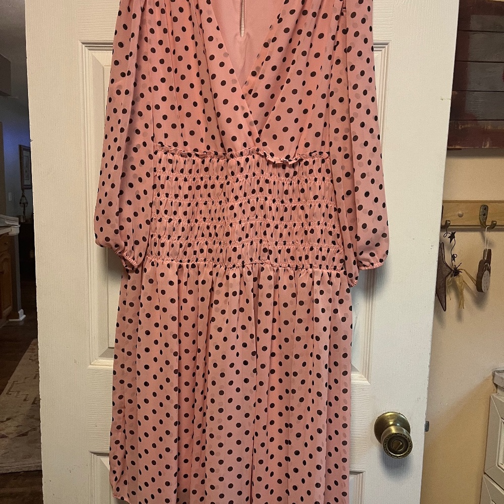 Tea rose chiffon dress